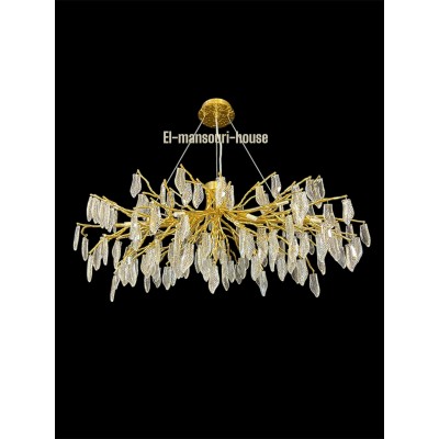 Plafonnier Boucle Cristal Suspendu