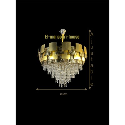 Plafonnier Square Gold Suspendu