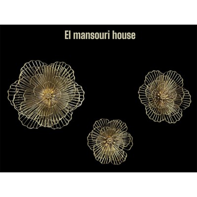 Trio de fleurs murales