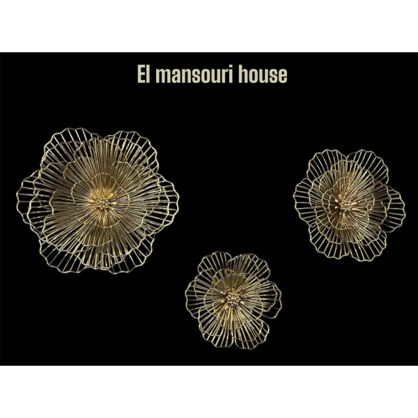 Trio de fleurs murales