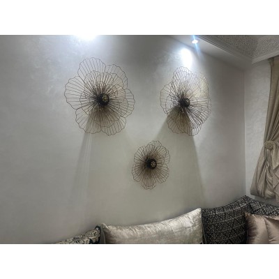 Trio de fleurs murales